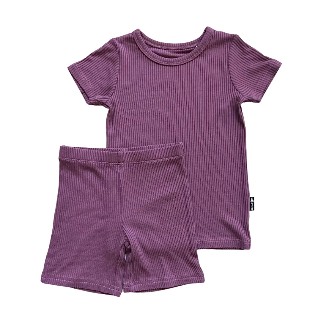 Pretty In Plum Bamboo Short Set