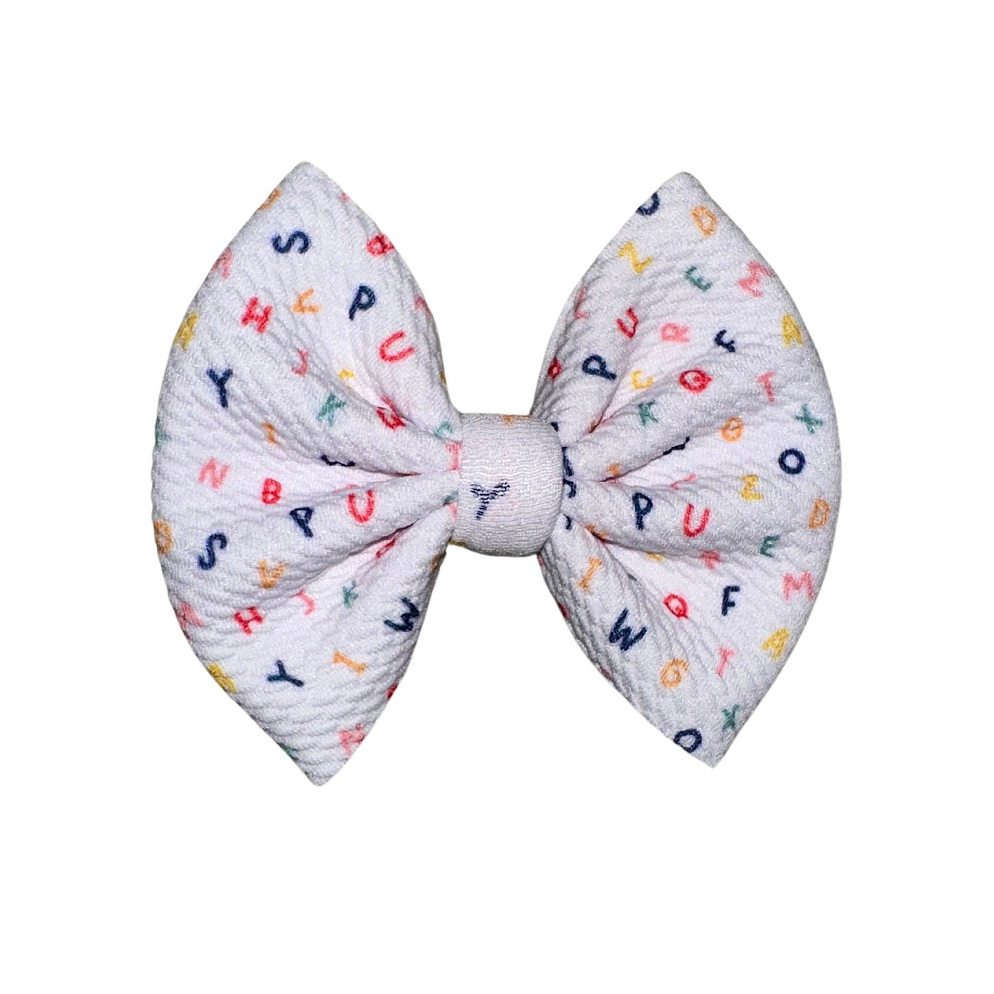 Alphabet Soup Clip Bow