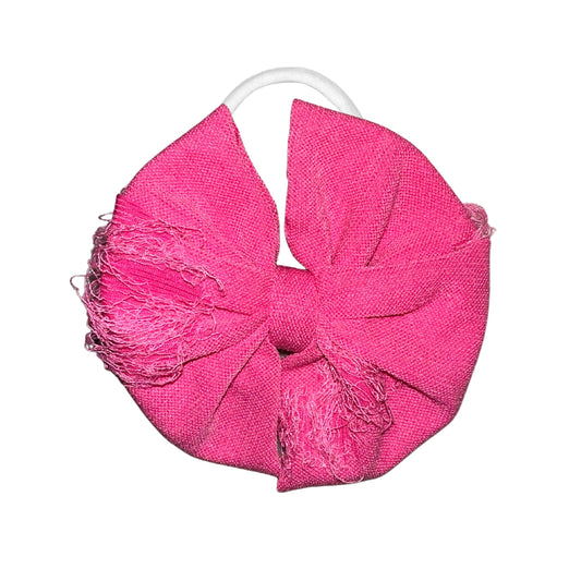 Distressed Pink Dragon Fruit Messy Nylon Headband