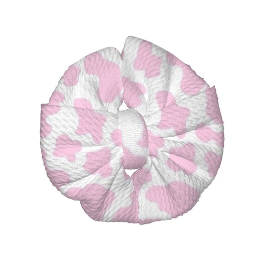 Strawberry Milk Messy Clip Bow