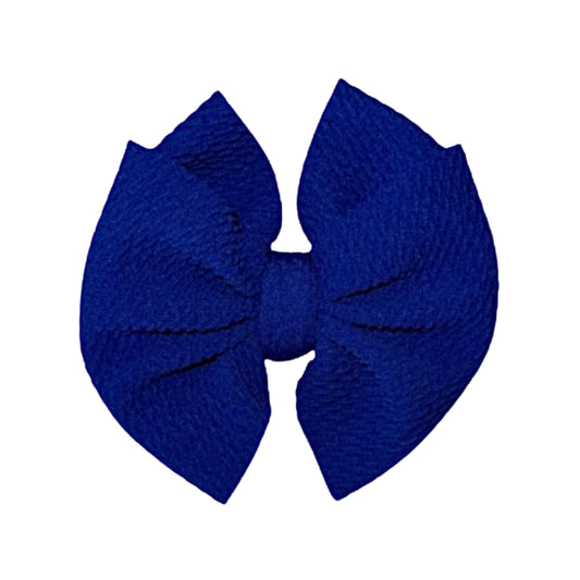 Light It Up Blue Messy Clip Bow