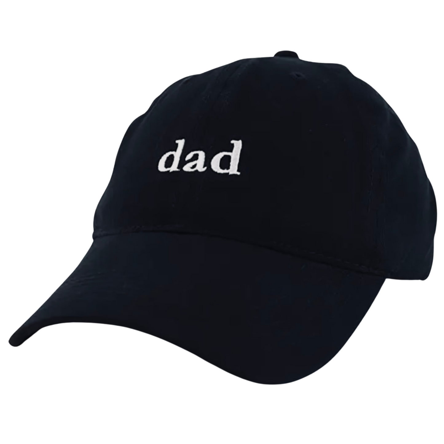 Black Embroidered Dad Hat