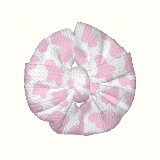 Strawberry Milk Messy Clip Bow