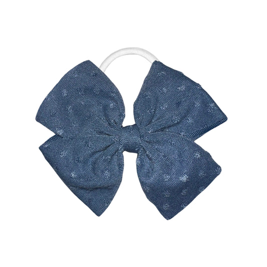 French Blue Pinwheel Nylon Headband