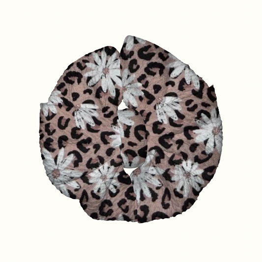Little Miss Leopard Messy Clip Bow