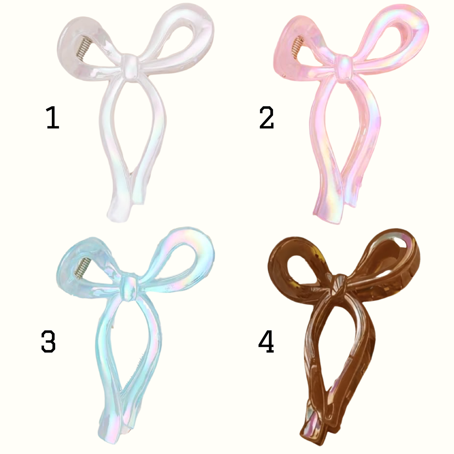 Large Bow Claw Clips