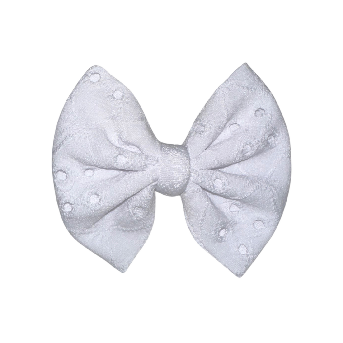 Pearl White Clip Bow
