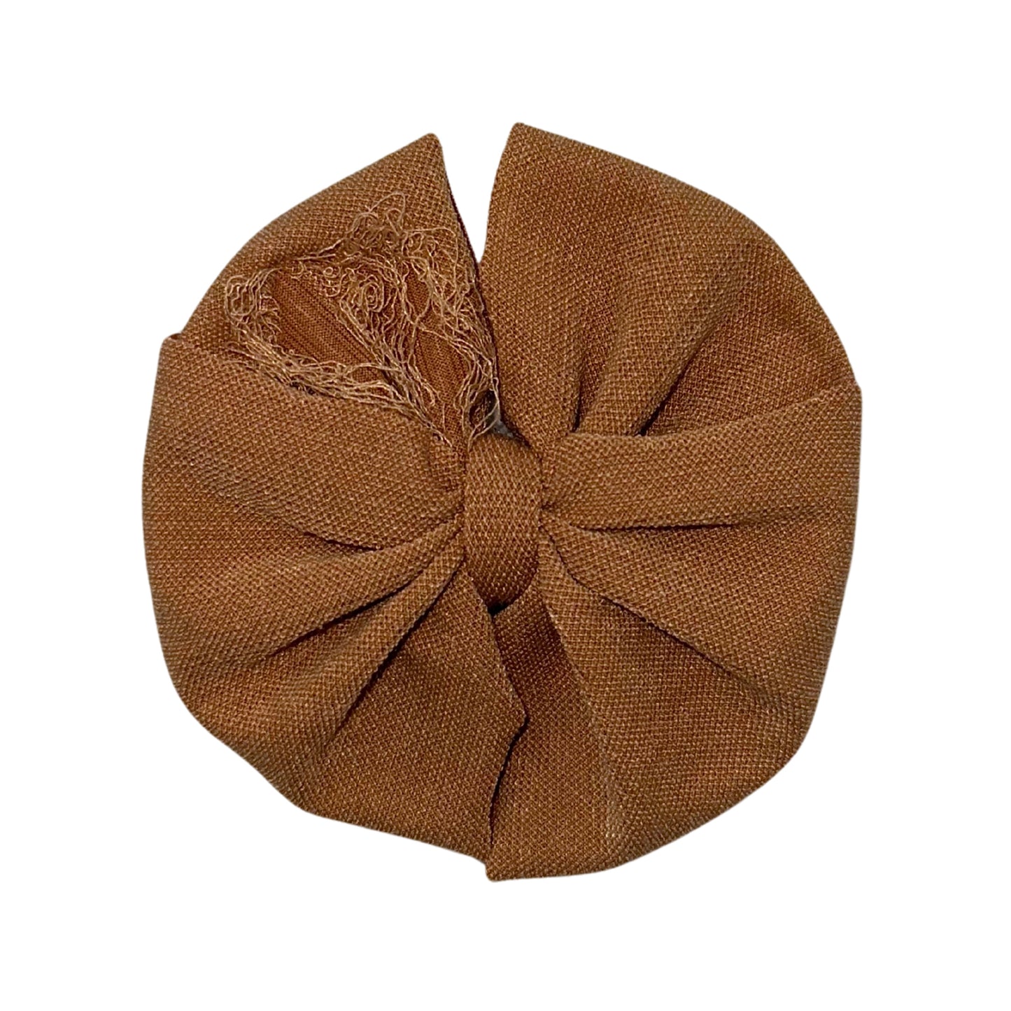 Distressed Mocha Messy Clip Bow