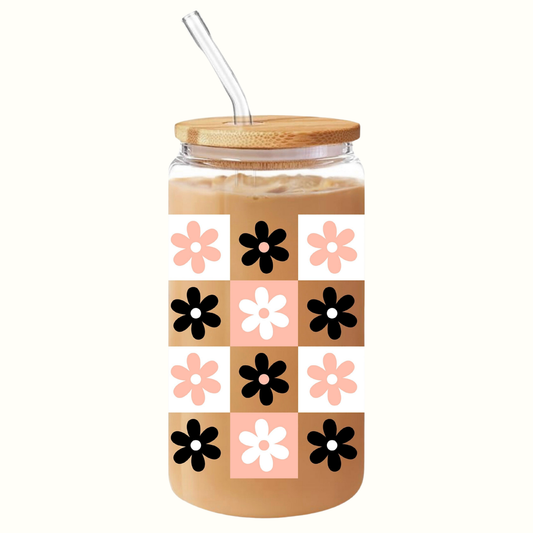 Floral Glass Cup