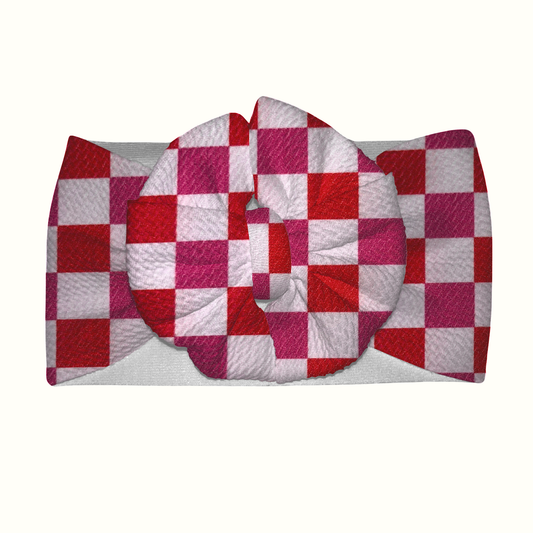 Lovely Checks Messy Headwrap