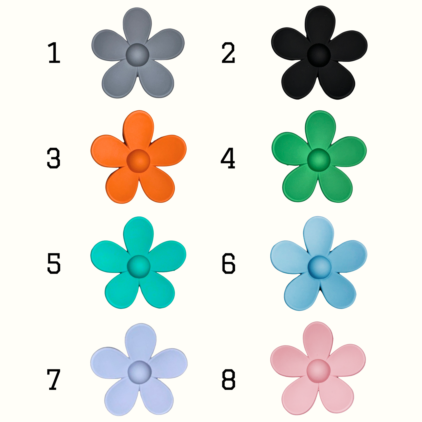 Large Flower Claw Clips
