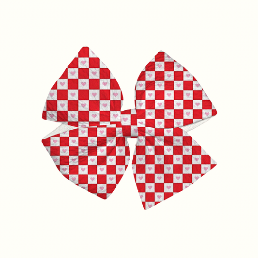 Be Mine Pinwheel Clip Bow
