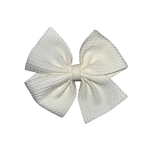 Vanilla Bean Pinwheel Clip Bow