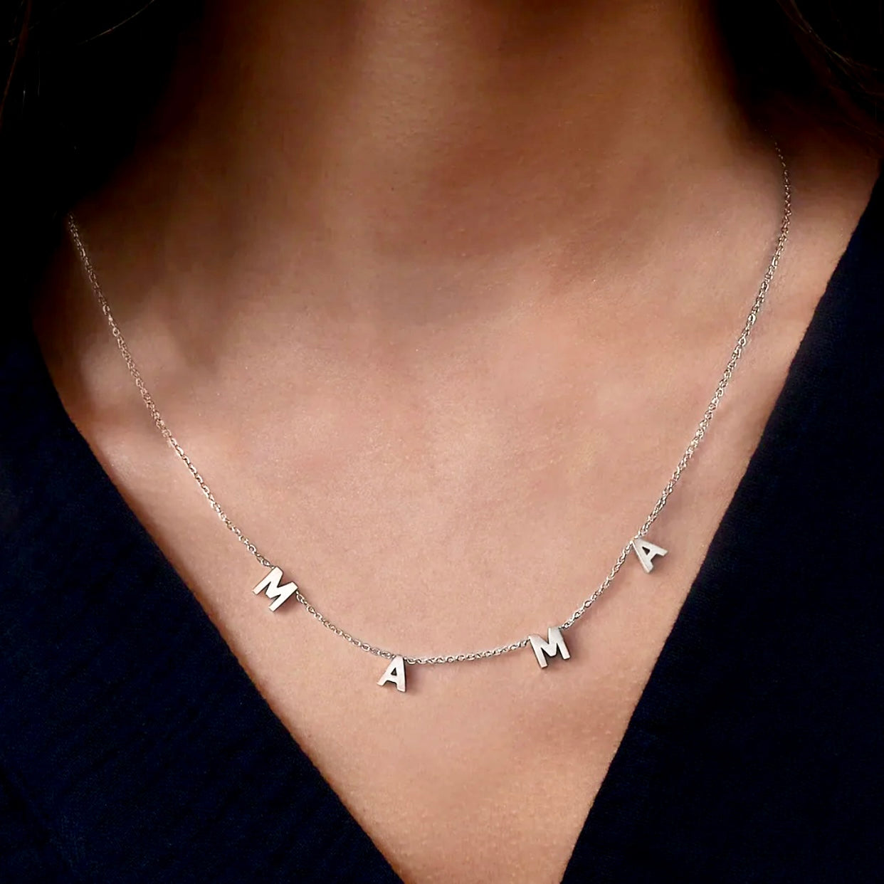 Silver Mama Necklace