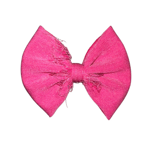 Distressed Pink Dragon Fruit Clip Bow