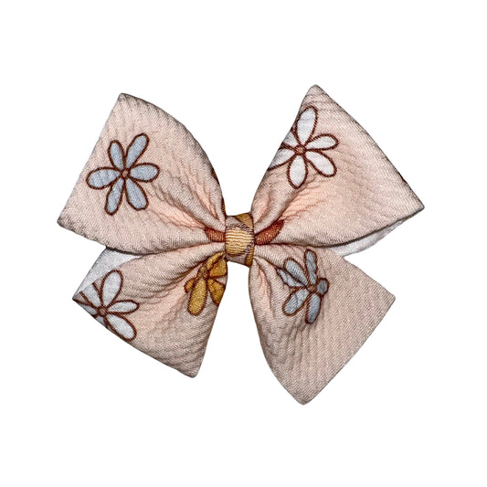Pretty Little Daisy Pinwheel Clip Bow
