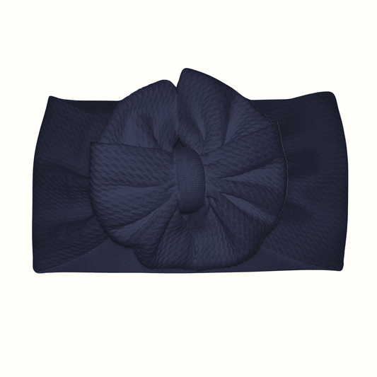 Navy Messy Headwrap