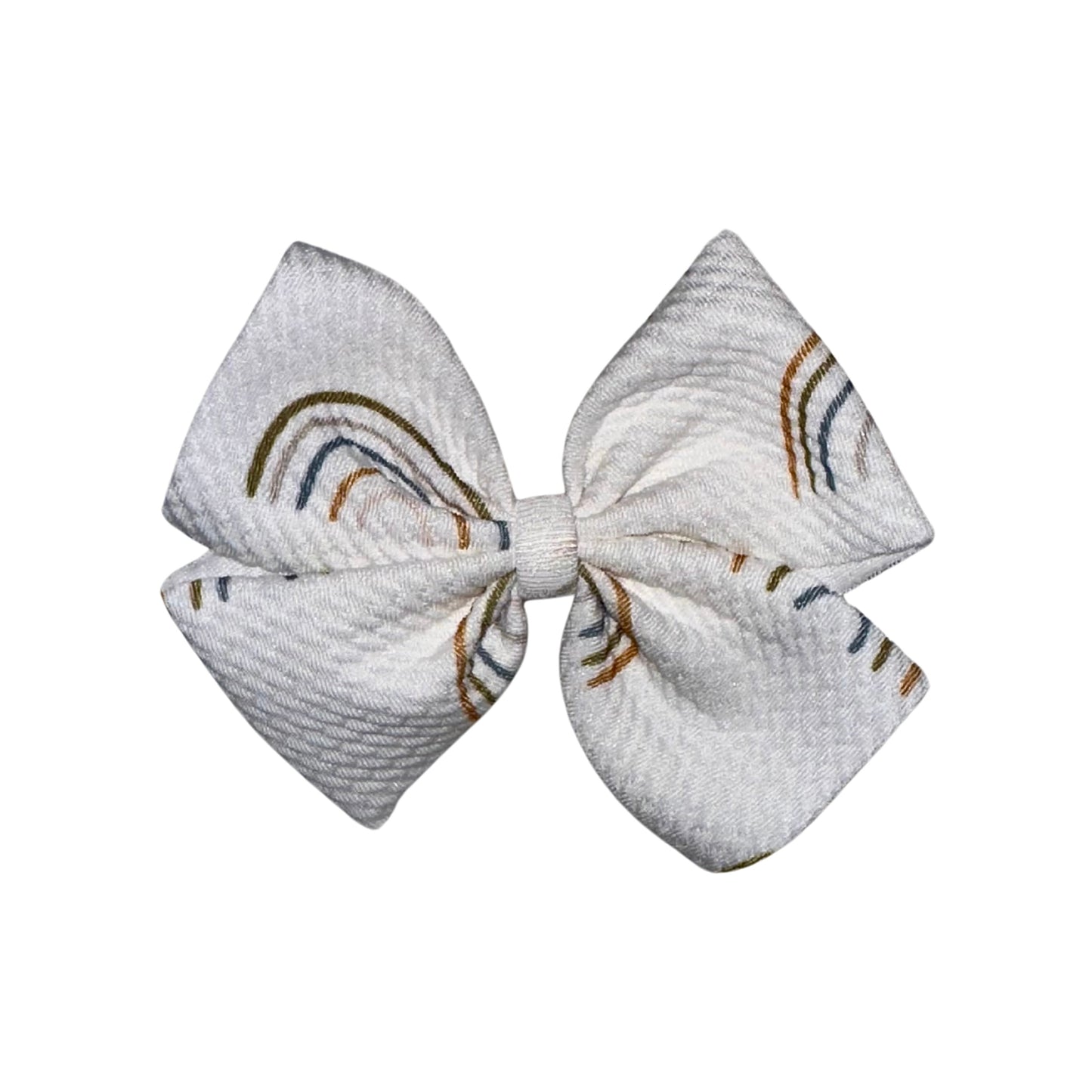 Rainbow Baby Pinwheel Clip Bow
