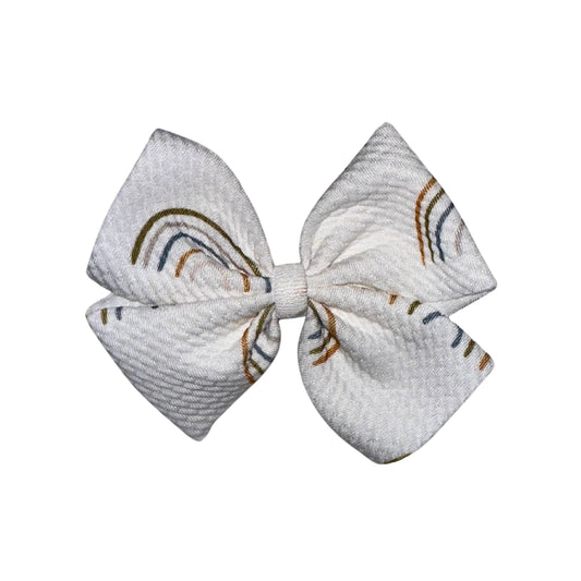 Rainbow Baby Pinwheel Clip Bow