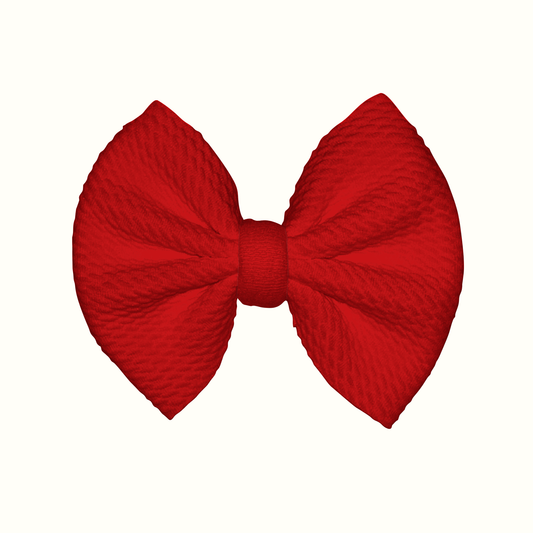 Rosey Red Clip Bow