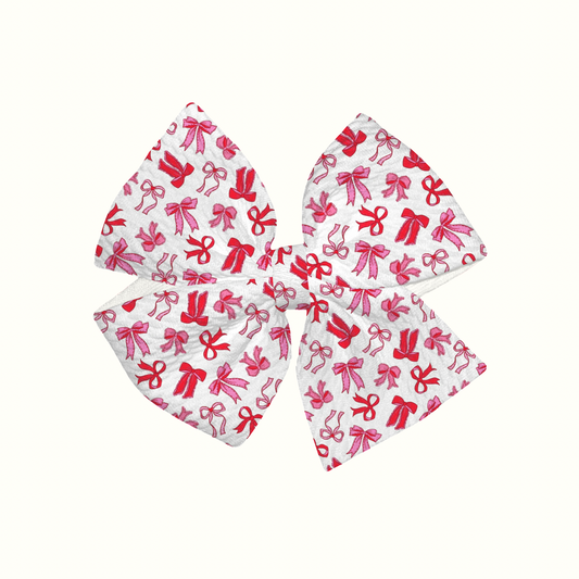 My Little Valentine Pinwheel Clip Bow
