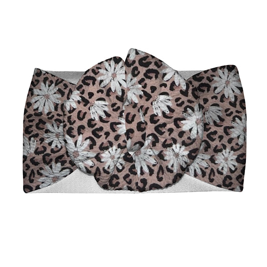 Little Miss Leopard Messy Headwrap