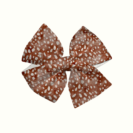 Oh Deer Pinwheel Clip Bow