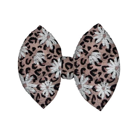 Little Miss Leopard Clip Bow