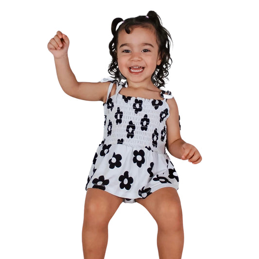 Delightful Daisy Bamboo Smocked Romper