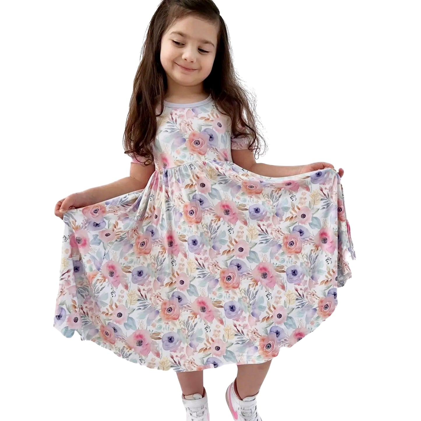 Flower Field Bamboo Twirl Dress