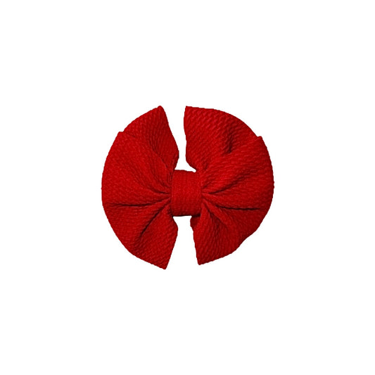 Rosey Red Messy Clip Bow