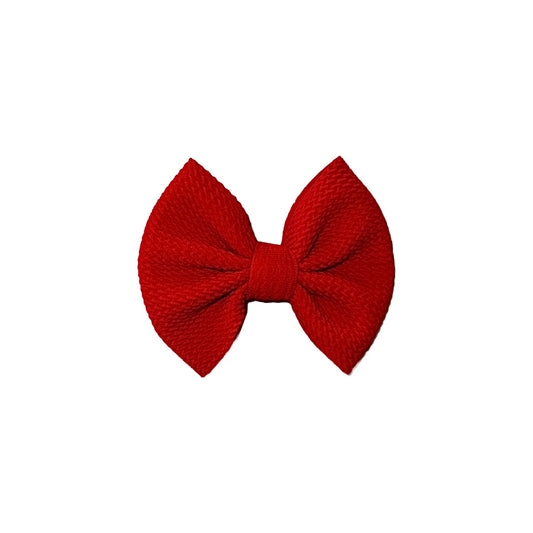 Rosey Red Clip Bow